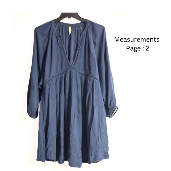 Free People Women's Sz: S/P Blue Go Lightly Swing Mini-Dress / Resort Loungewear - Picture 1 of 8